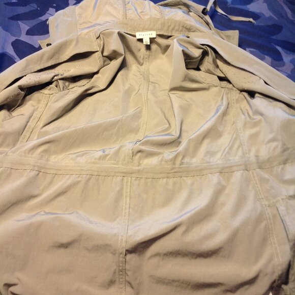 Stellah Pearl Embellished Long Light Jacket Coat w/ Hood - Picture 9 of 10